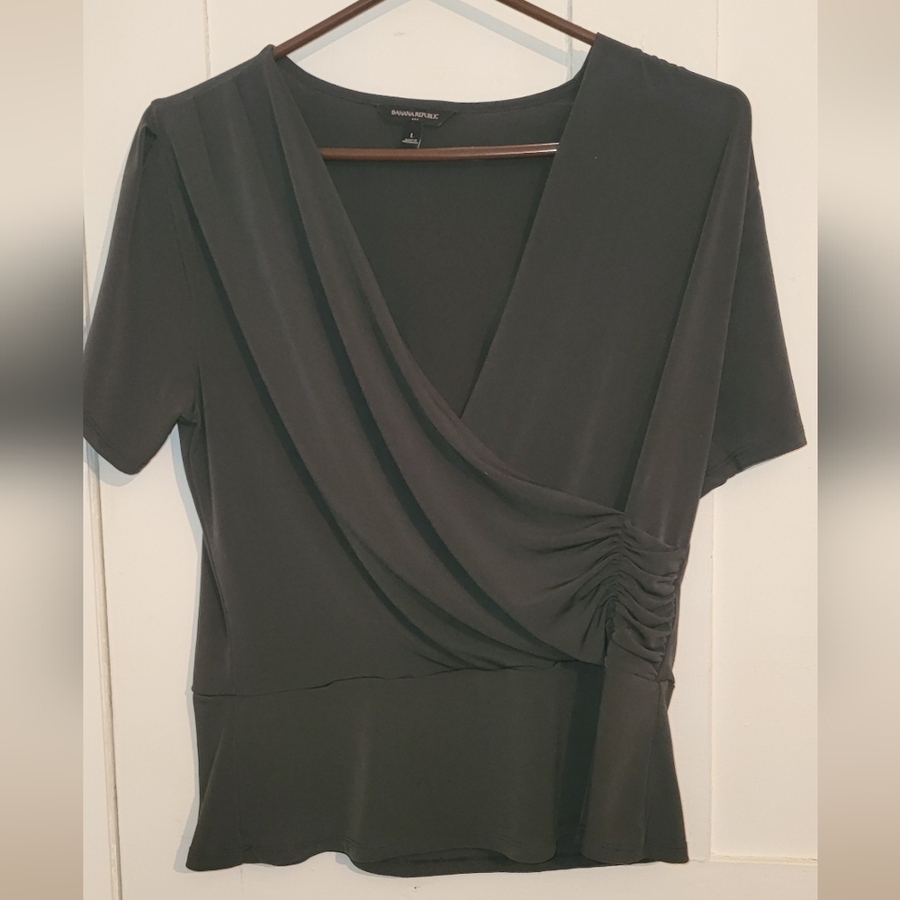 Banana Republic Olive Green Blouse